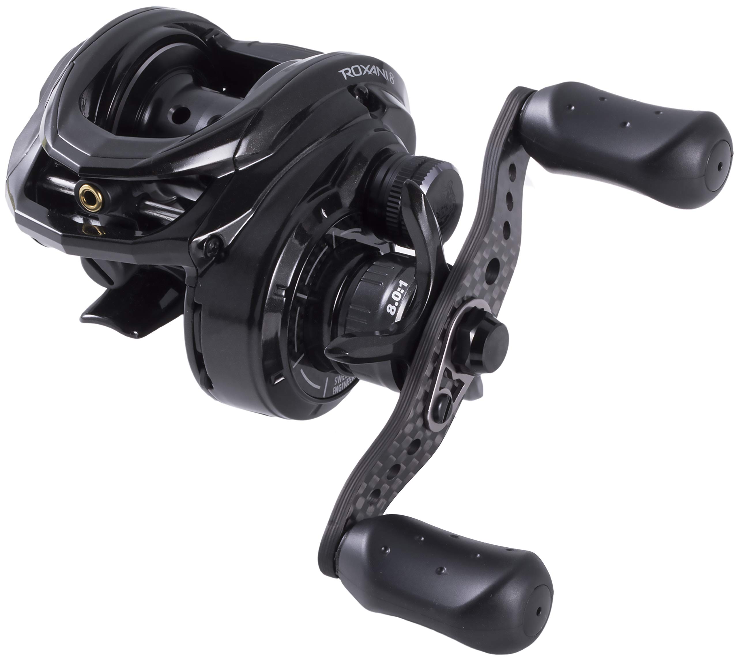 【中古】【人並み外れたに好いたらしい】AbuGarcia (アブガルシア) ROXANI8-L (ロキサーニ) 左巻き バスフィッシング ベイトリール 炭素手持ち部分 ソルト相応う