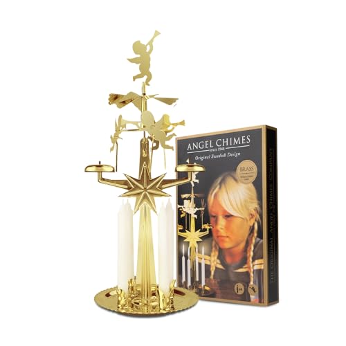 【中古】【非常に良い】(Chime) - Angel Chimes - Original Swedish Christmas Decoration - With 4 Candles|ドリエムコーポレーション
