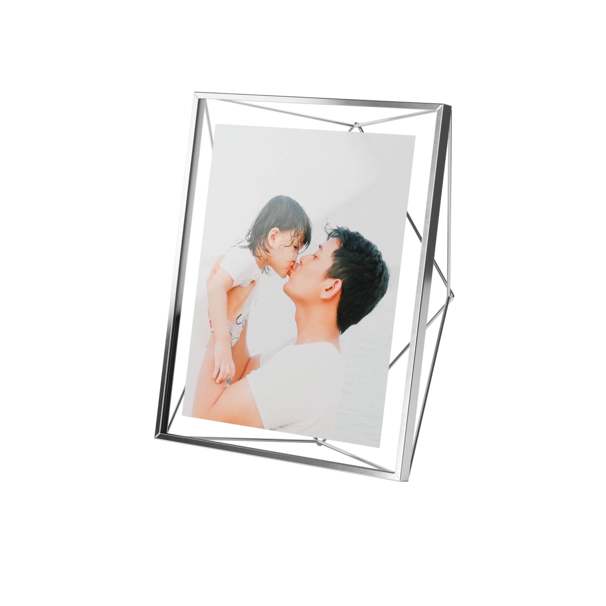 【中古】【非常に良い】umbra フォトフレーム PRISMA PHOTO DISPLAY(プリズマ フォトディスプレイ) 8X10 クローム｜ドリエムコーポレーション