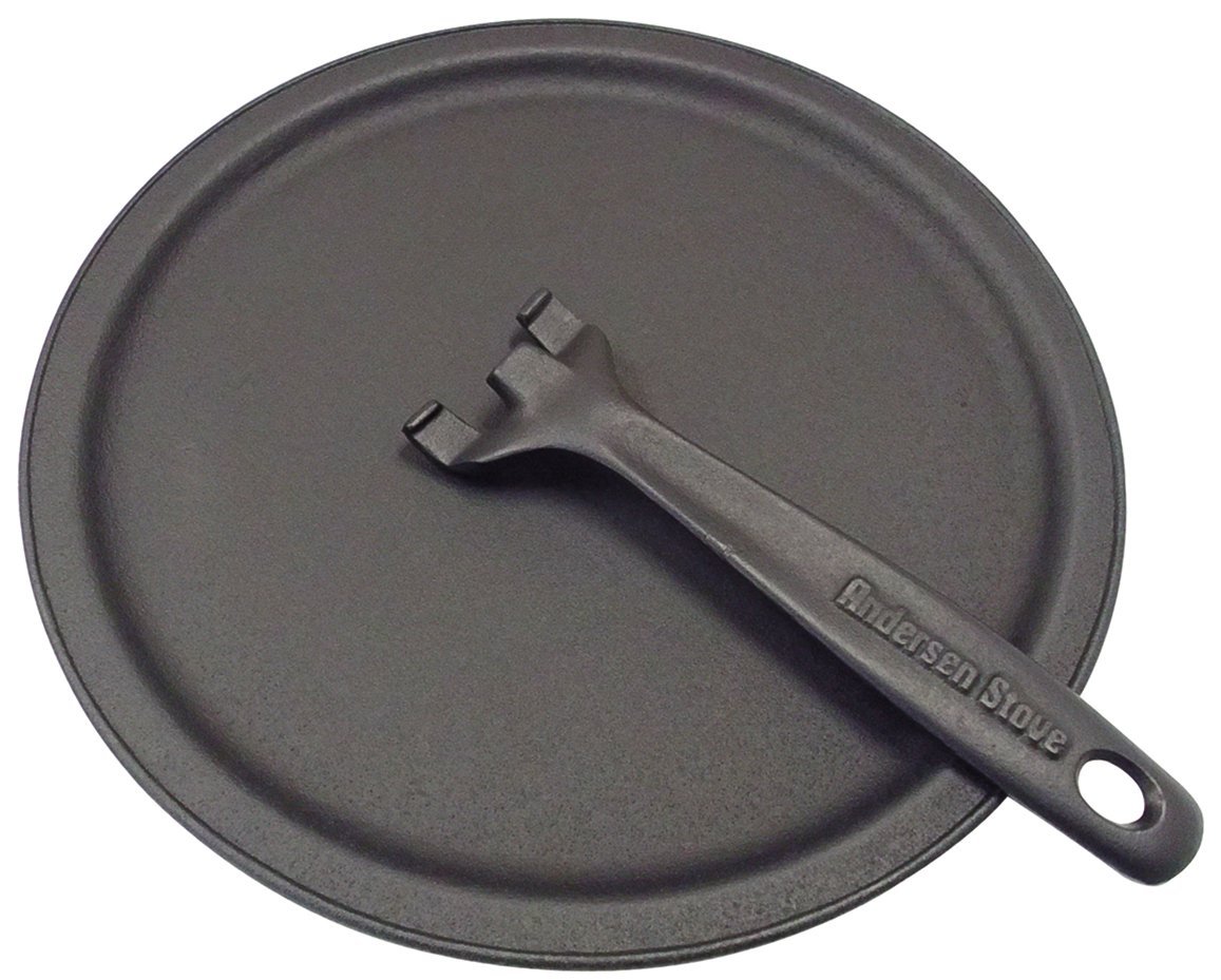 【中古】【非常に良い】【AndersenStove】ピザパン + ハンドル セット 南部鉄器 岩鋳 ［薪ストーブ/ピザ］｜ドリエムコーポレーション