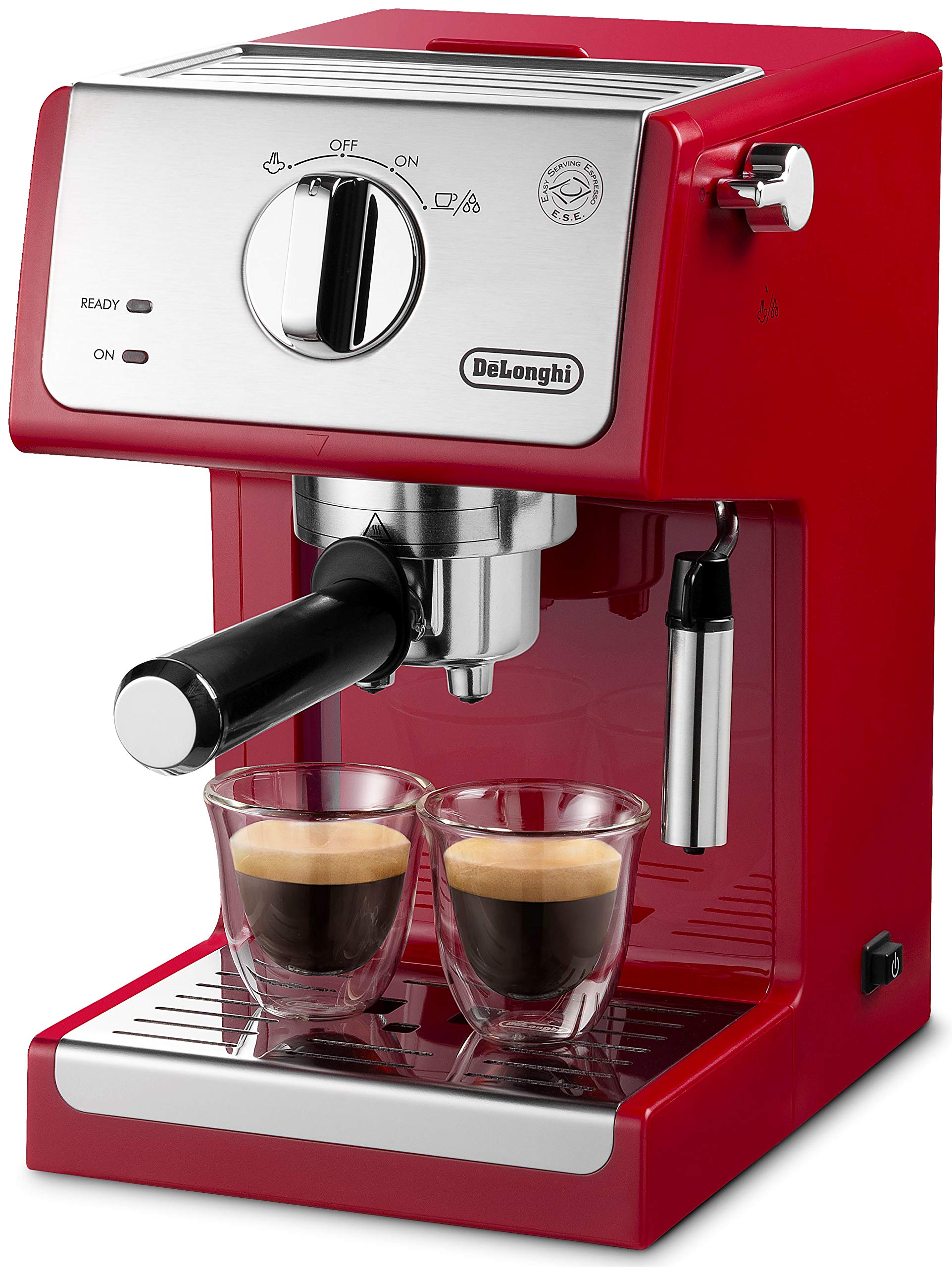 【中古】【人並み外れたに好いたらしい】DeLonghi (デロンギ) エスプレッソ製造業者 ECP3220J-R カップチーノ ラテアート エスプレッソ機械 ロング優勝杯相応う(12糎まで) 分かりやすい検査と修理 [むかっ腹赤いこと] デロ その他-キッチン用品・食器・調理器具