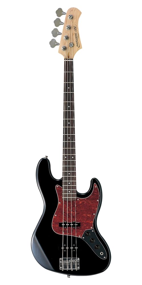 【中古】【非常に良い】PhotoGenic フォトジェニック エレキベース ジャズベースタイプ JB-240/BK/T3P ブラック/べっ甲柄ピックガード|ドリエムコーポレーション