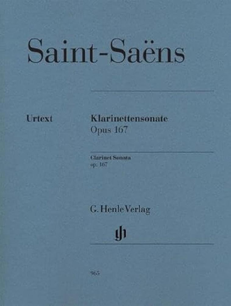 【中古】【非常に良い】Henle G. Verlag ウィットナー サン・サーンス : ソナタ 作品167 (クラリネット、ピアノ) ヘンレ出版
