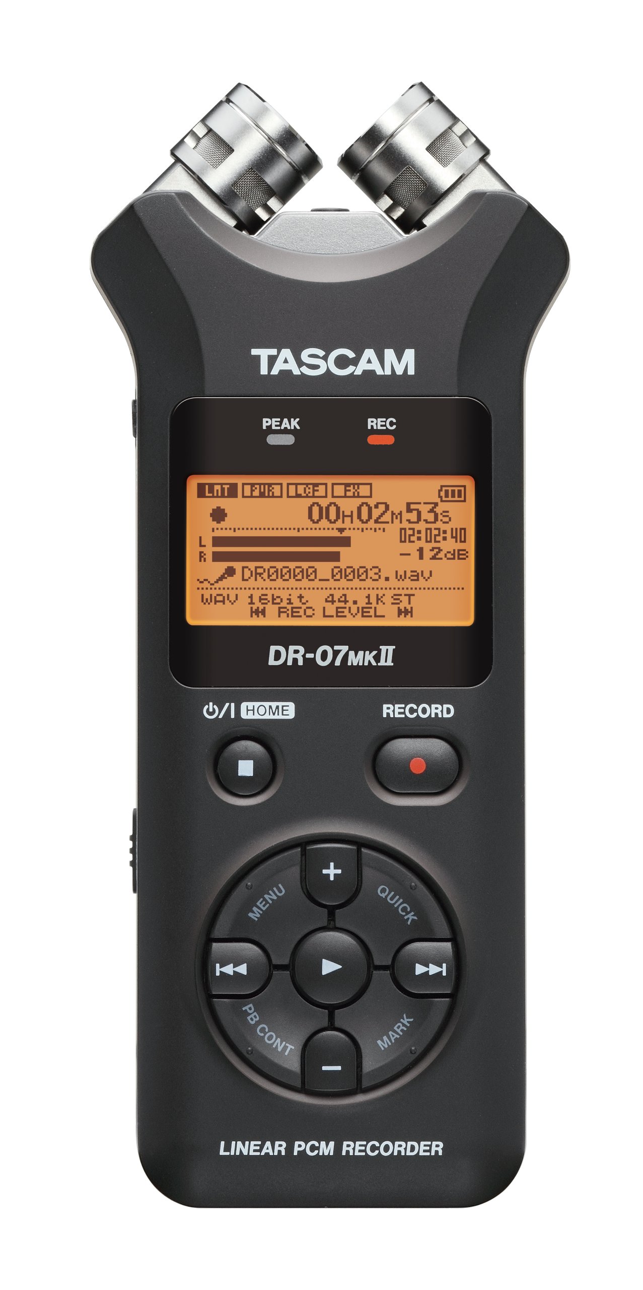 【中古】【非常に良い】TASCAM リニアPCMレコーダー 24bit/96kHz対応 ブラック DR-07MKII