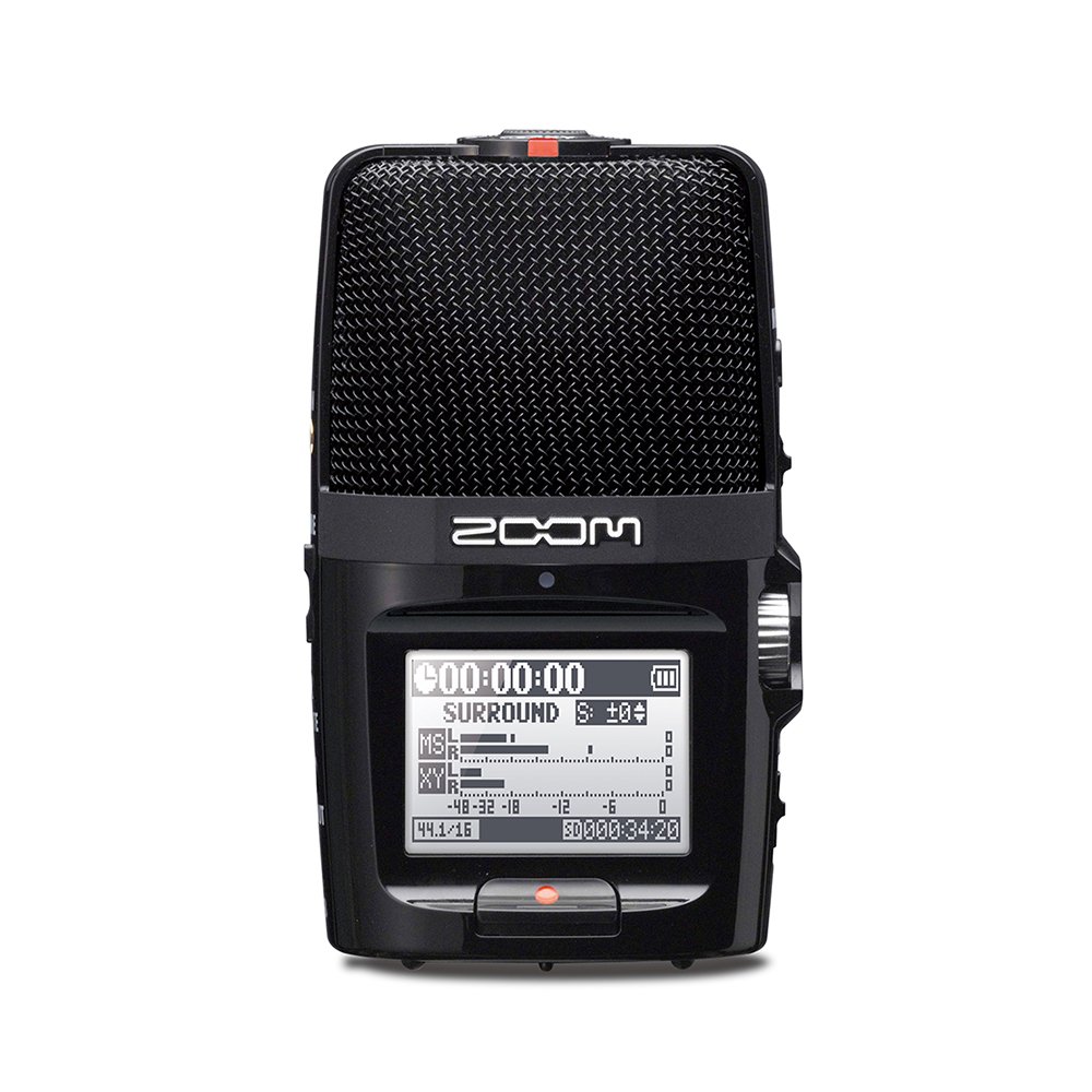 【中古】【非常に良い】ZOOM ズーム H2n ハンディレコーダー ブラック 黒 軽量コンパクト 自立 USBマイク MSステレオマイク XYステレオマイク搭載 録音 リニアPCM ICレコーダー Skype ASMR