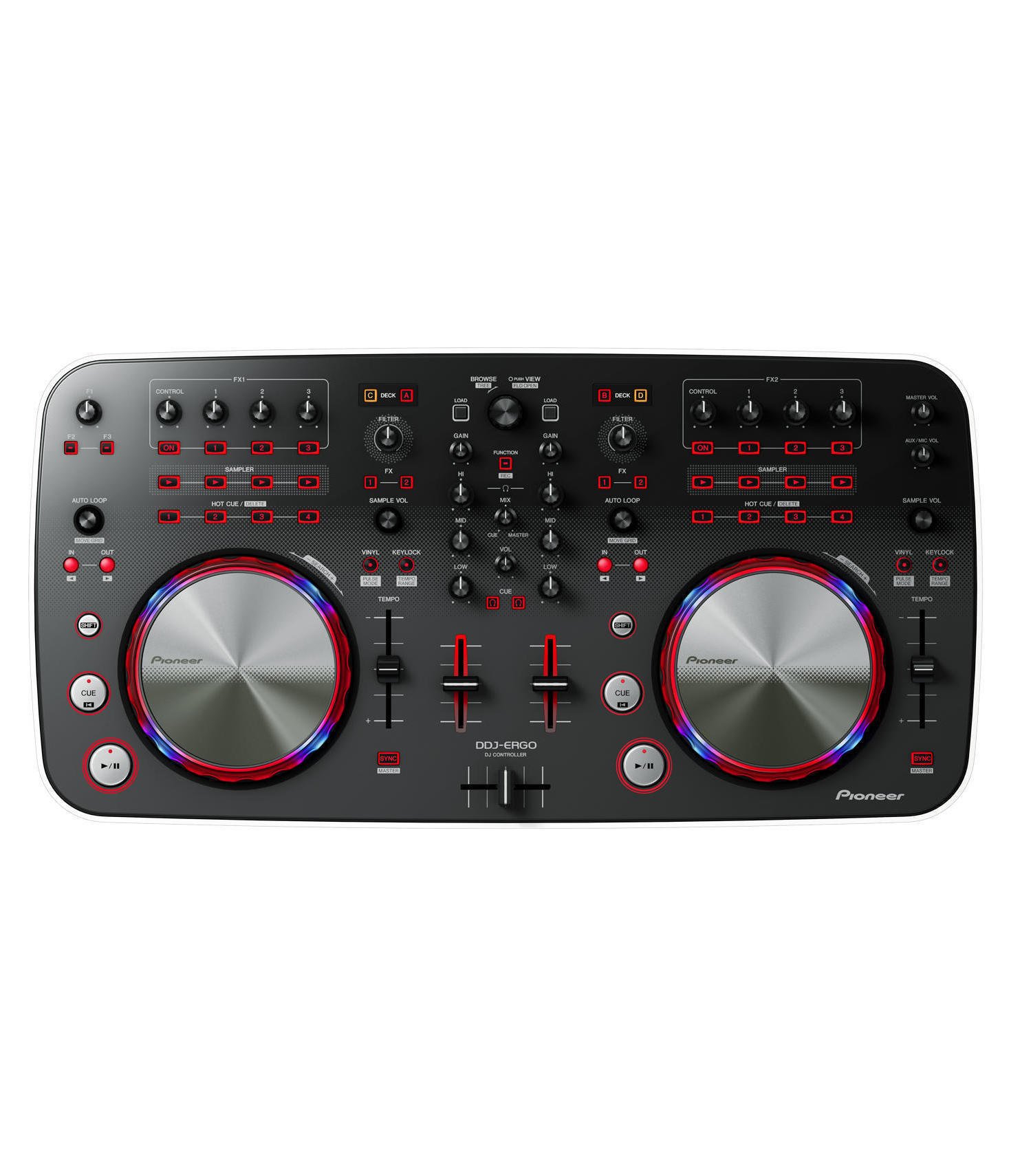 【中古】【非常に良い】Pioneer DDJ-ERGO-V DJコントローラー (パイオニア DDJERGOV)｜ドリエムコーポレーション
