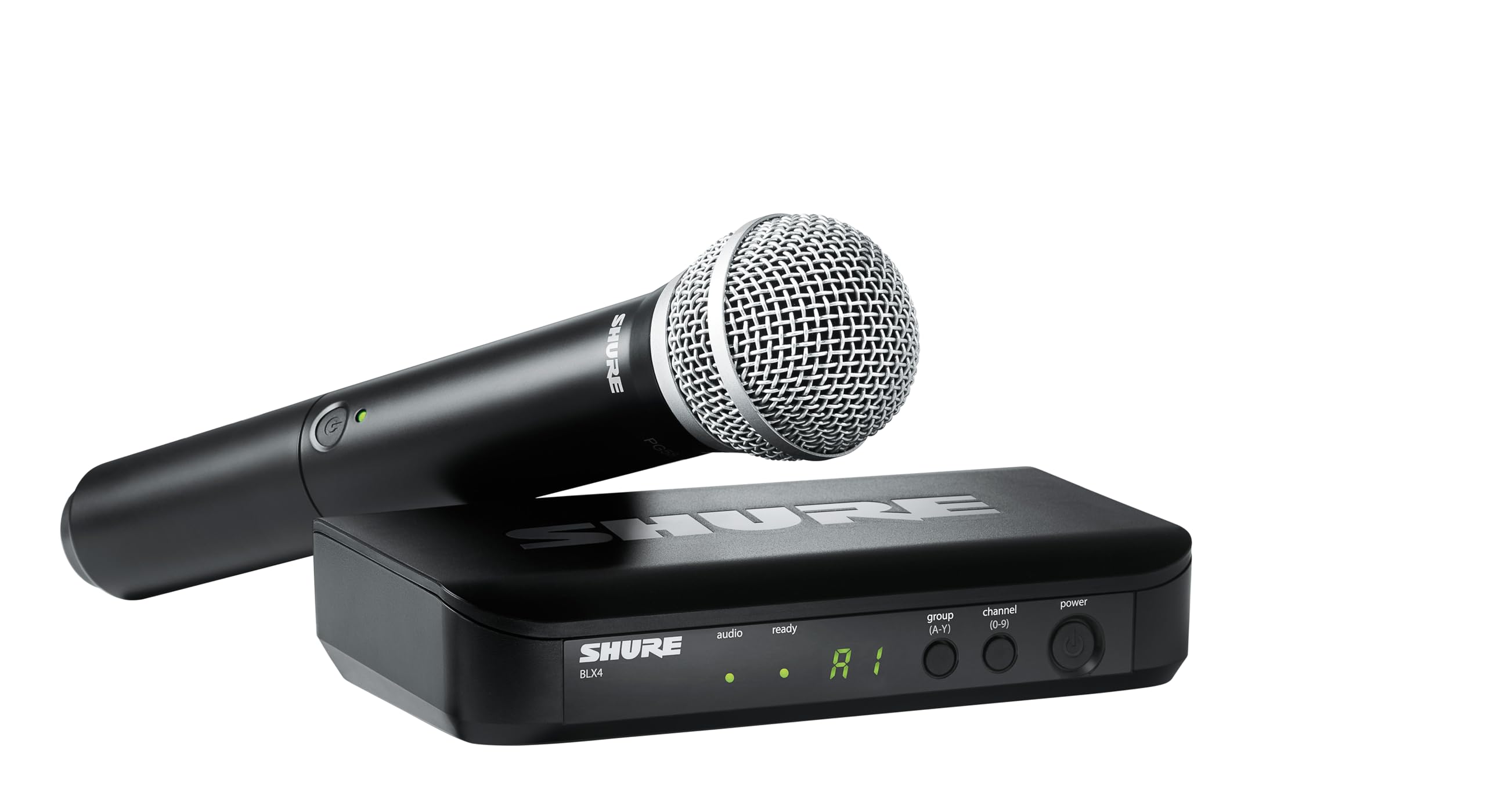 【中古】【非常に良い】SHURE シュア ワイヤレスマイクシステム BLX24/PG58 : BLX2/PGA58ハンドヘルド型ダイナミックマイク BLX4受信機 プロ仕様 歌 歌手 ボーカル パフォーマンス ライブ イ