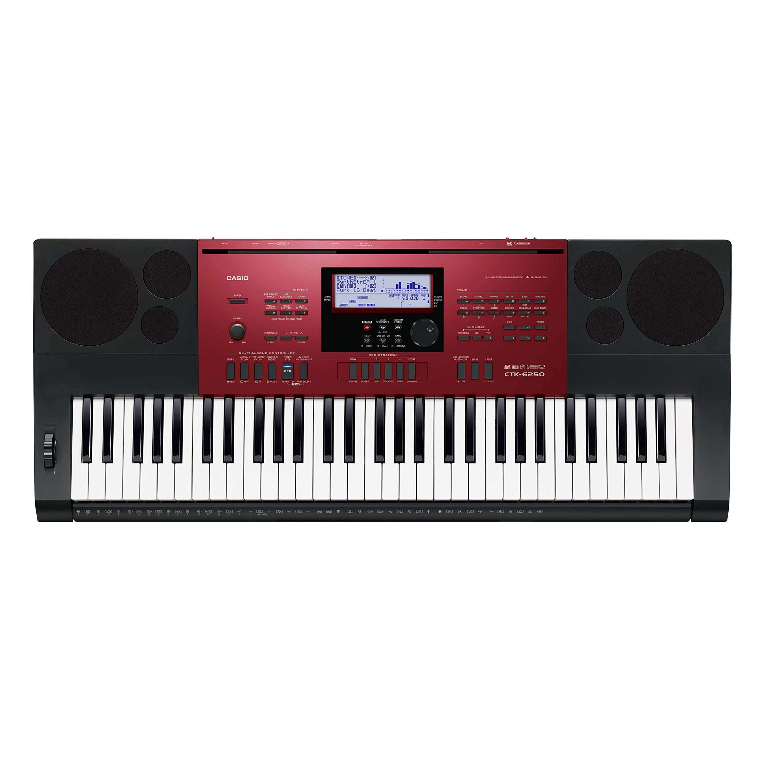 【中古】【非常に良い】カシオ 電子キーボード 61鍵盤モデル ハイグレードタイプ CTK-6250