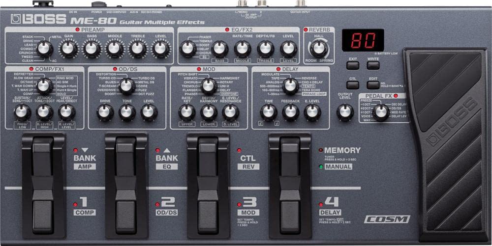 【中古】【非常に良い】BOSS Guitar Multiple Effects ME-80｜ドリエムコーポレーション