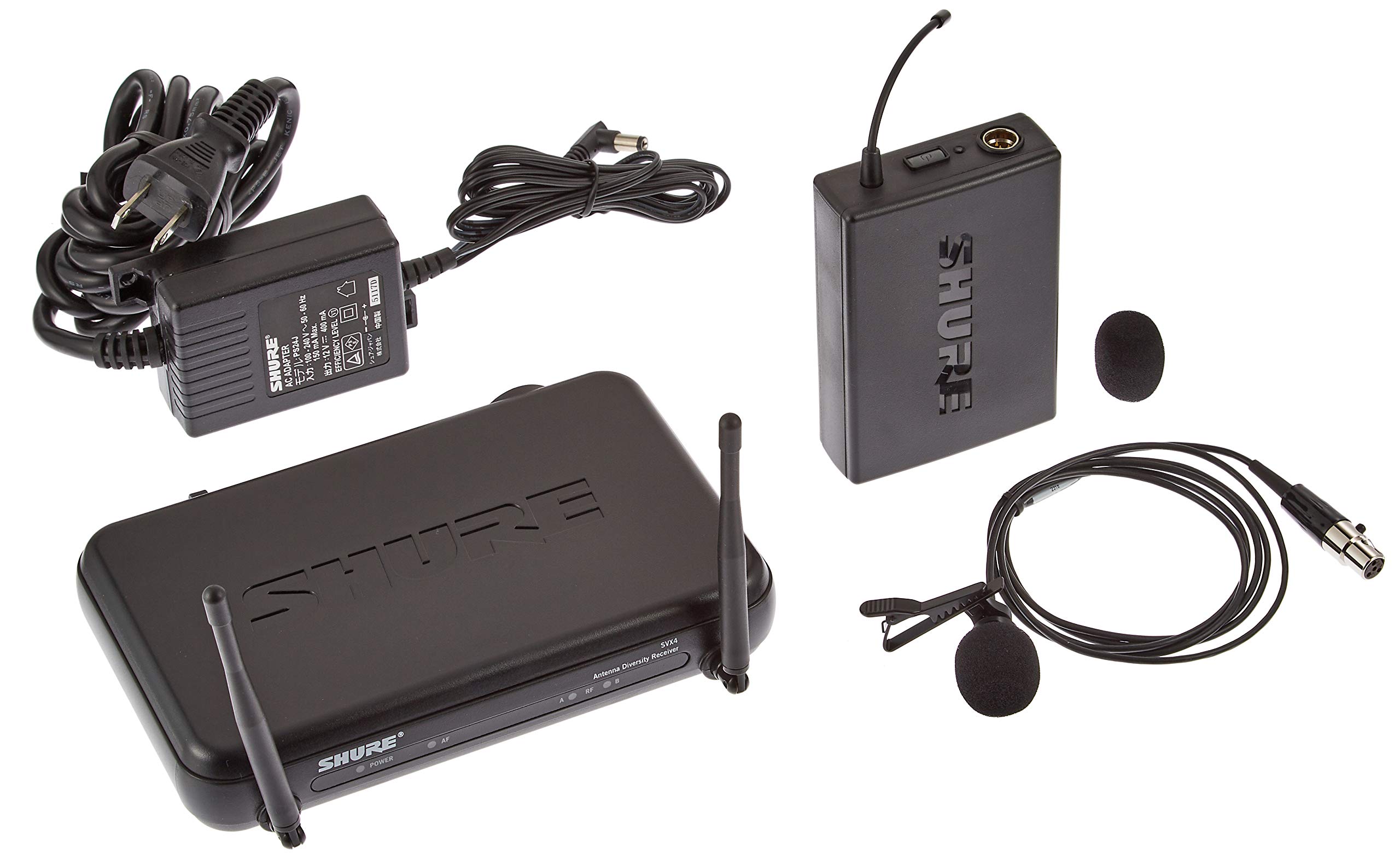 【中古】【非常に良い】SHURE 小型 ラベリア マイクロフォン 付属 システム SVX14J/CVL-JB1