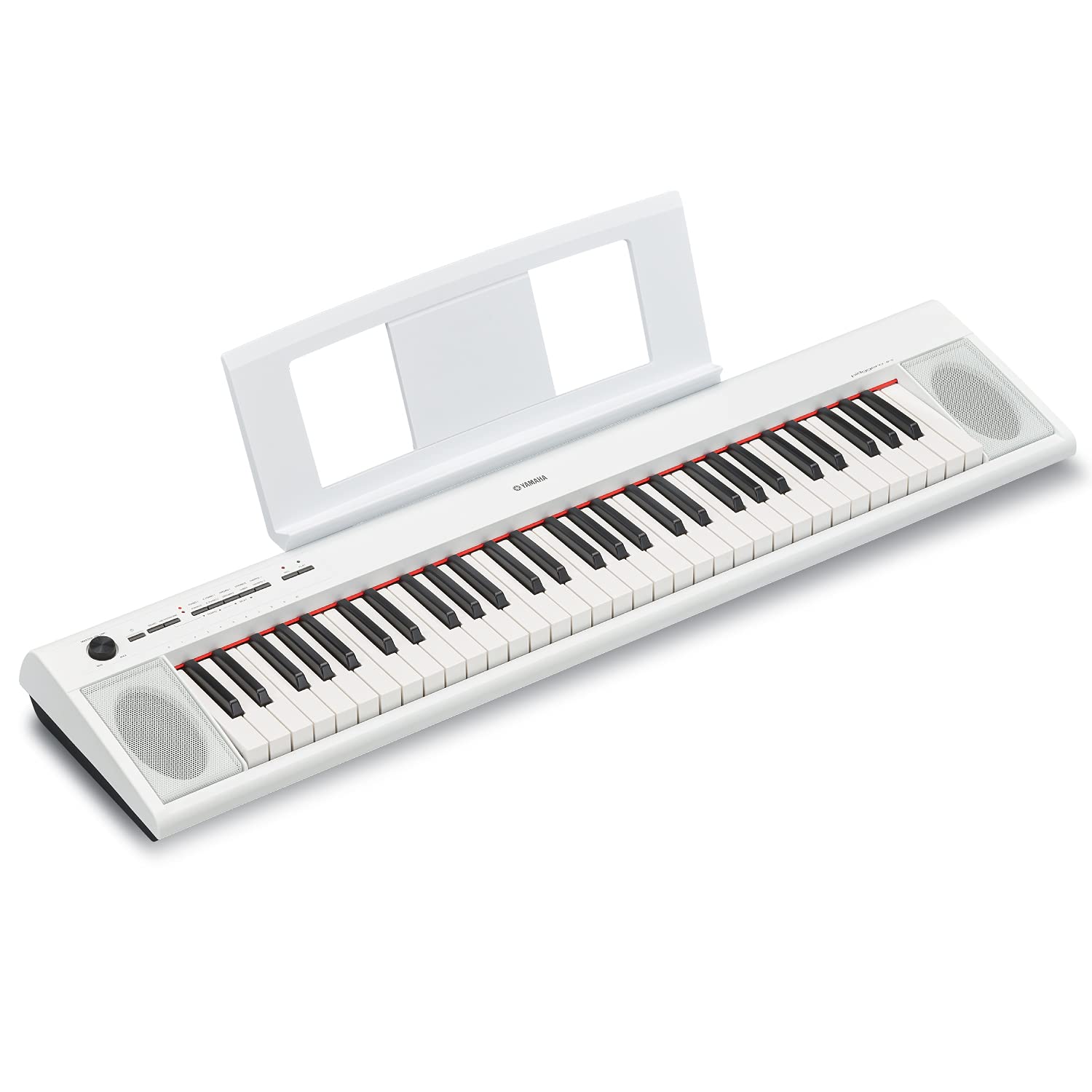 【中古】【非常に良い】ヤマハ YAMAHA 電子キーボード piaggero ホワイト NP-12WH