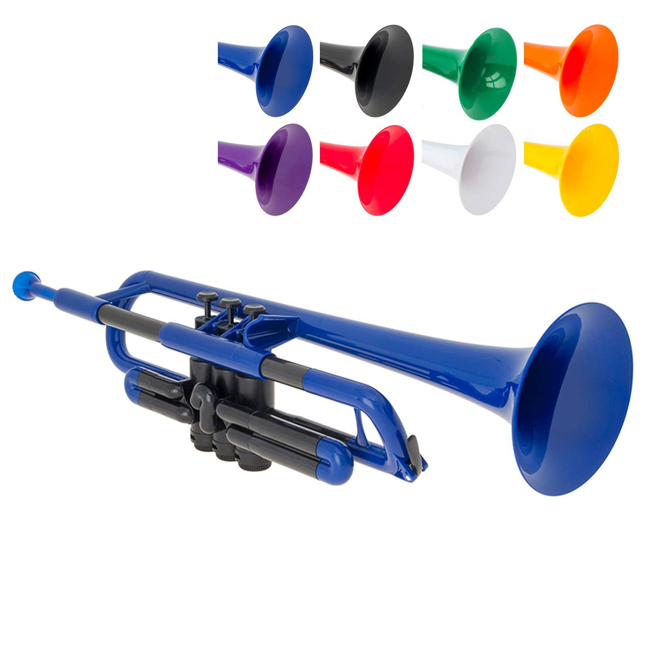 【中古】【非常に良い】pInstruments ピーインストゥルメンツ プラスチック製管楽器 トランペット pTrumpet Bb調 軽量&高耐久ABS製 バイオコート抗菌 PTRUMPET1B ブルー [マウスピース/｜ドリエムコーポレーション