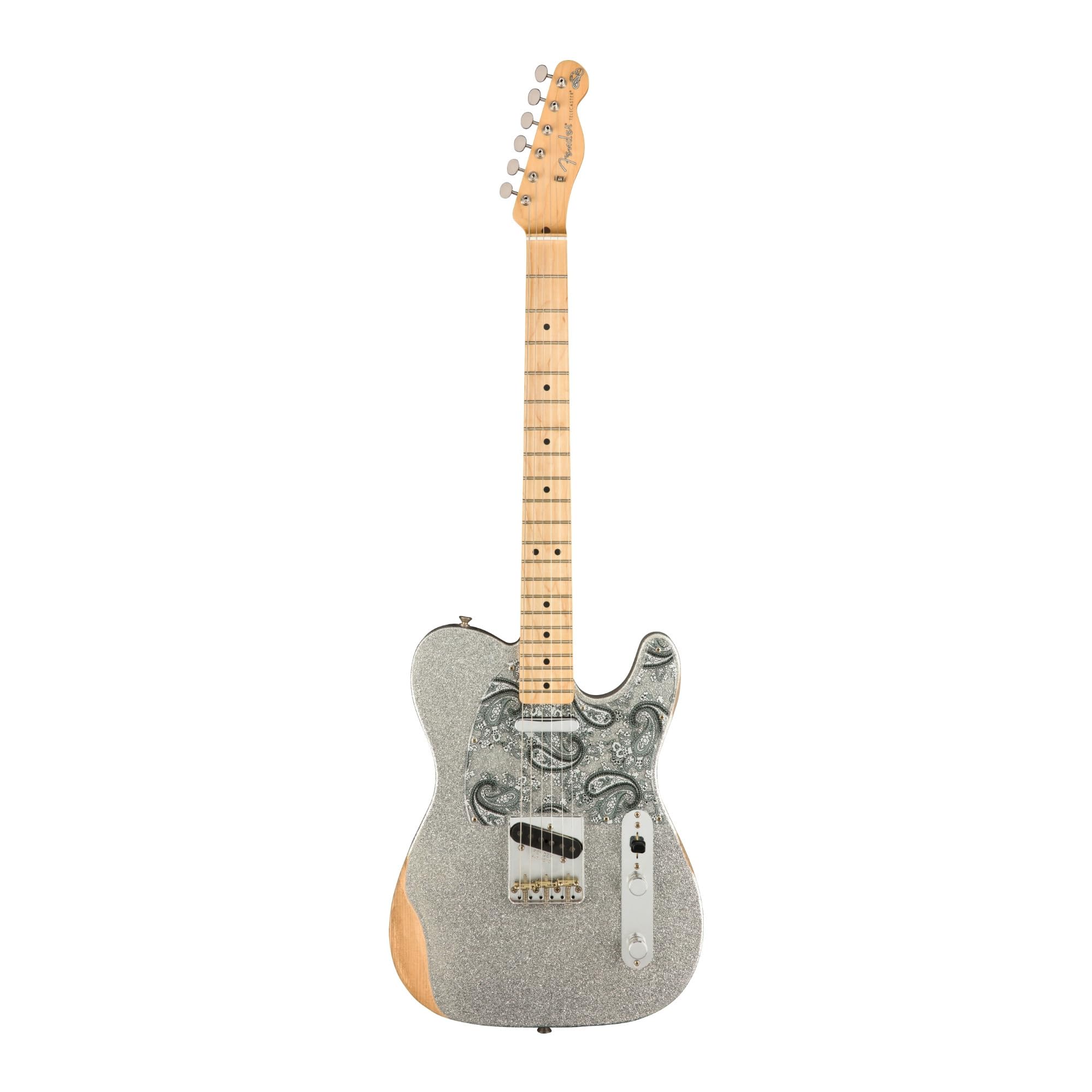 【中古】【非常に良い】Fender エレキギター Brad Paisley Road Worn Telecaster? Maple Fingerboard Silver Sparkle｜ドリエムコーポレーション