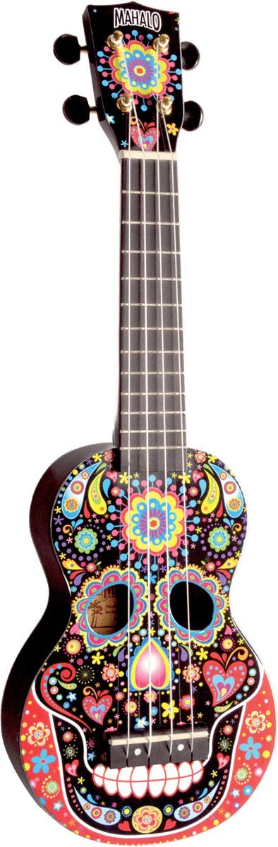 【中古】【非常に良い】MAHALO ソプラノ UKULELE アートシリーズ スカル MA1 SK ブラック