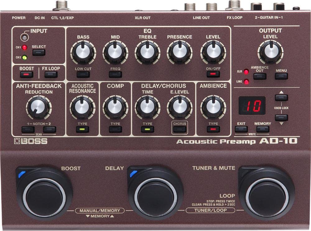 【中古】【非常に良い】BOSS/AD-10 Acoustic Preamp ボス アコースティックプリアンプ