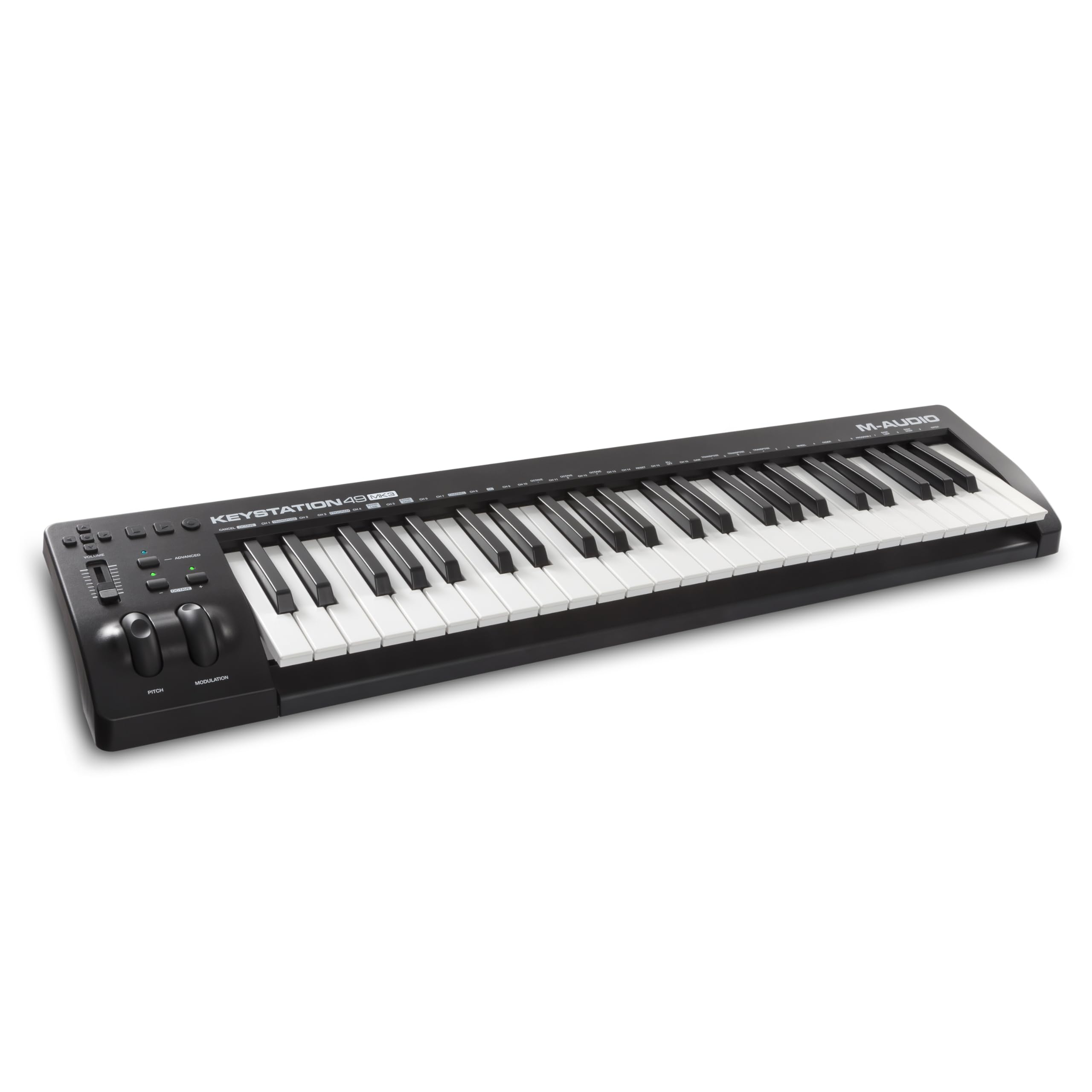 【中古】【非常に良い】M-Audio USB MIDIキーボード ベロシティ対応49鍵盤 DAWの操作 ピアノ音源 音楽制作 ソフトウェア付属 Keystation49 MK3