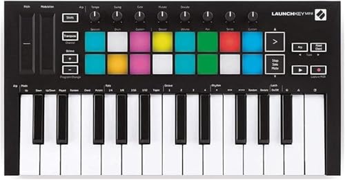 【中古】【非常に良い】novation LAUNCHKEY MINI MK3 MIDIキーボード コントローラー