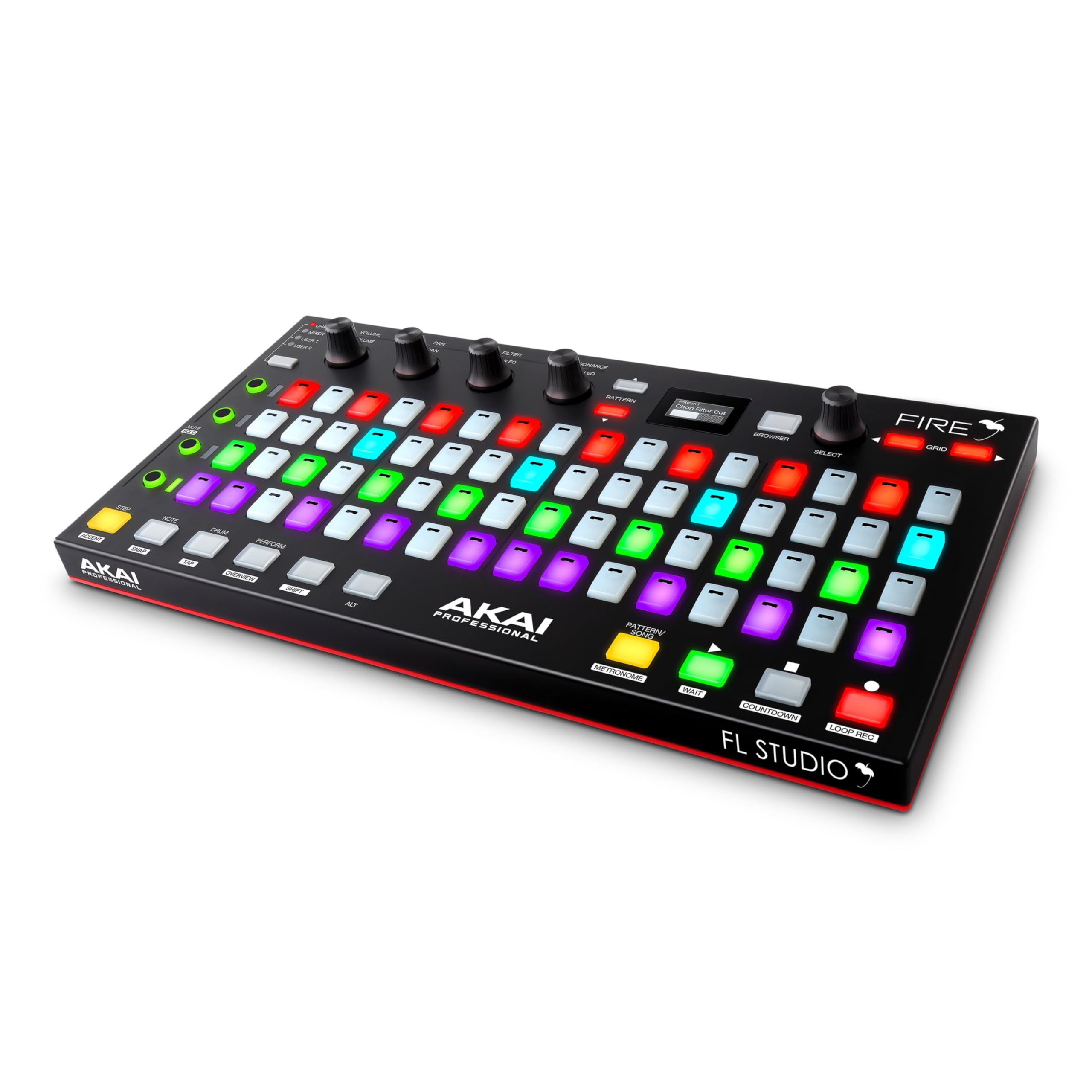 【中古】【非常に良い】Akai Professional USB MIDIコントローラー FL Studio用 64パッド RGBクリップ ドラムパッドマトリックス【コントローラーのみ/付属ソフトウェアなし】 FIRE