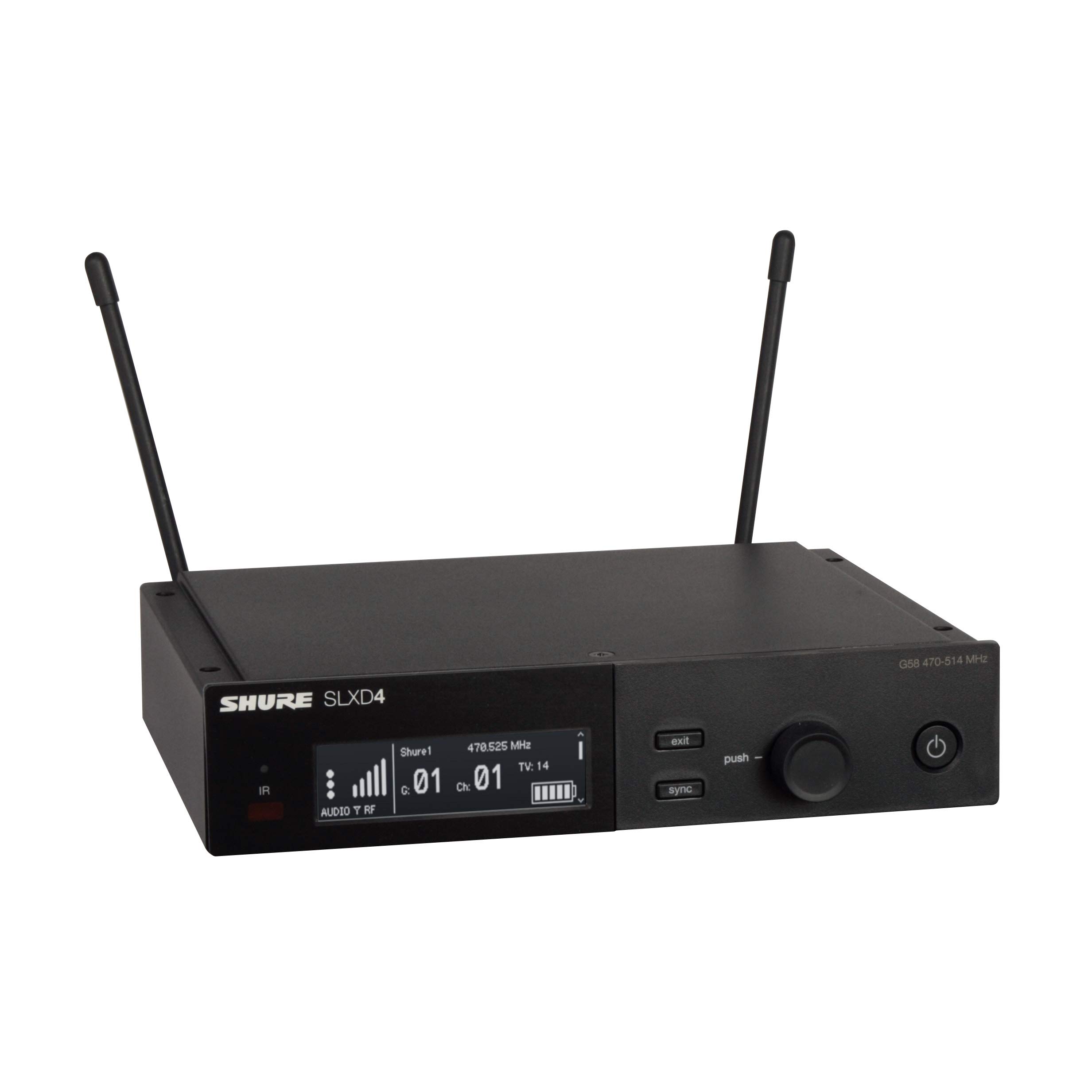 【中古】【非常に良い】SHURE シュア SLX-Dシリーズ ワイヤレスシステム用 SLXD4 シングル受信機