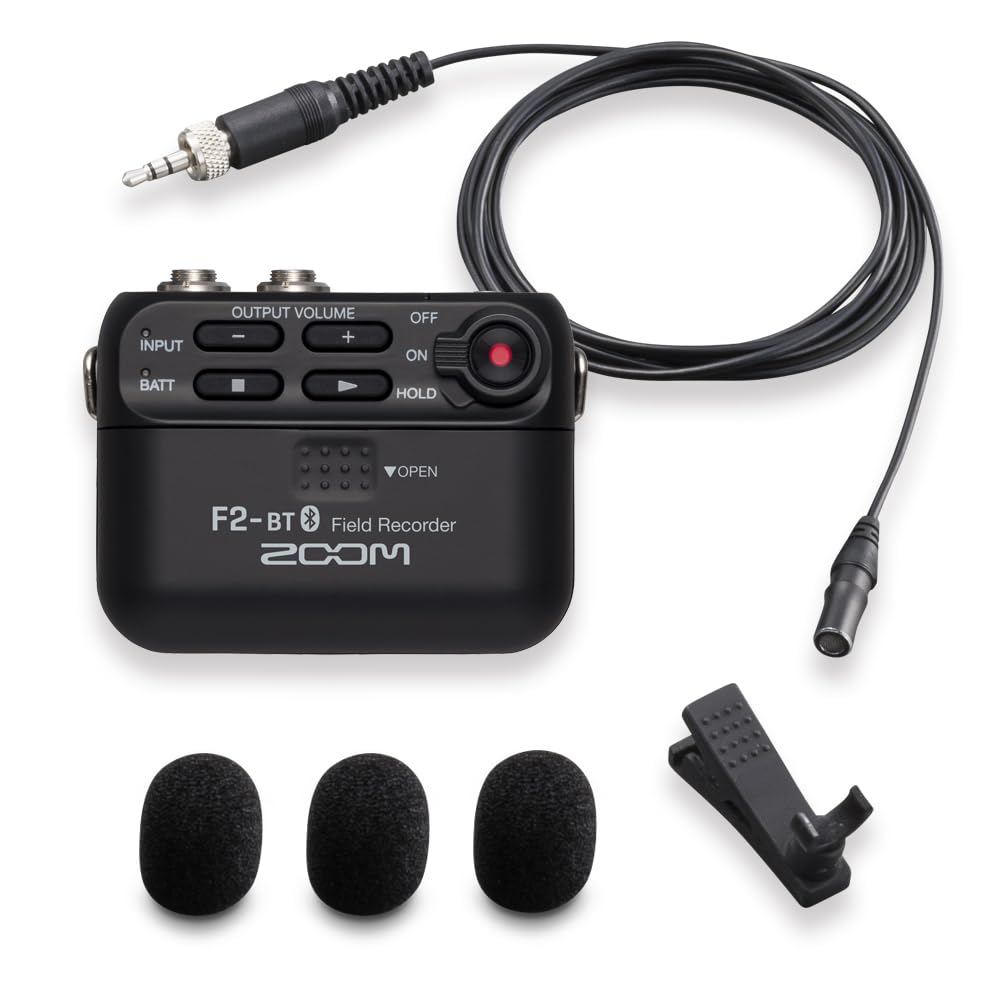 【中古】【非常に良い】ZOOM ズーム F2-BT/B 超小型 フィールドレコーダー 32bitフロート録音対応 Bluetooth リモート制御機能 ラベリアマイク付属 衣服や機材に装着可能 14時間駆動 インタビュー 22,701円
