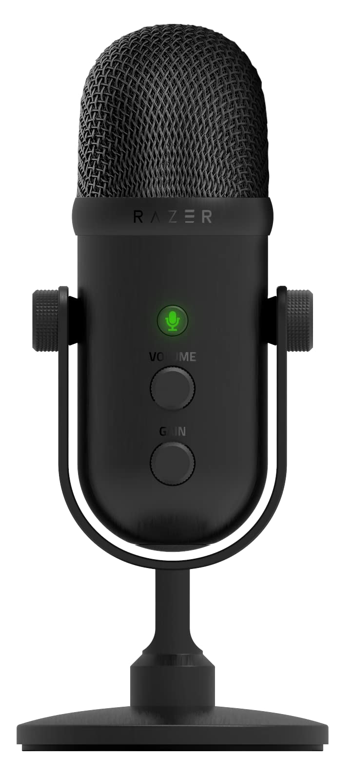【中古】【非常に良い】Razer Seiren V2 Pro 30mm ダイナミック USB マイク ノイズをシャットアウトする ハイパスフィルター搭載 アナログゲインリミッター マイクモニタリング 音量/ゲイン/ミュー｜ドリエムコーポレーション