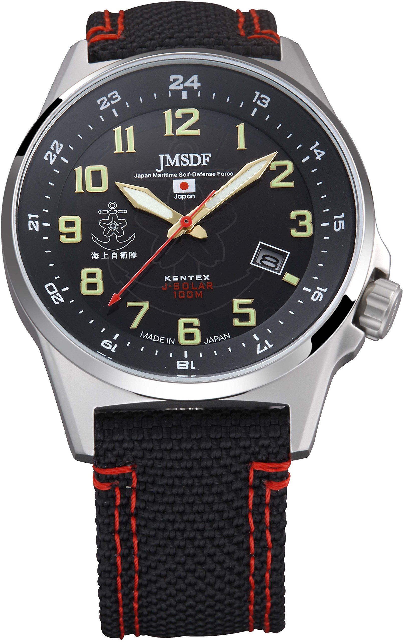 【中古】【非常に良い】[ケンテックス] 腕時計 JSDF STANDARD ソーラー 海上自衛隊モデル ミリタリー S715M-03 ブラック｜ドリエムコーポレーション