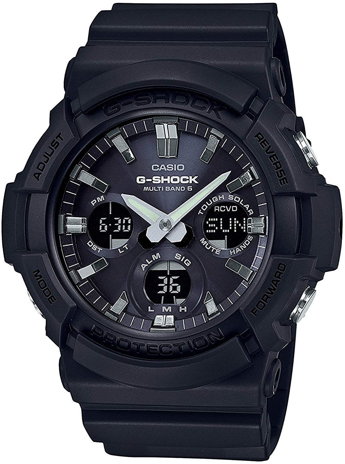 【中古】【非常に良い】CASIO カシオ/G-SHOCK ジーショック GAW-100B-1A 電波ソーラー タフソーラー 腕時計 メンズ 防水 ブラック アナデジ ベーシック [並行輸入品]｜ドリエムコーポレーション