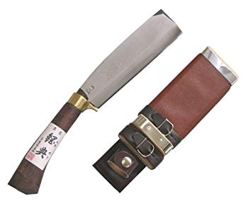 【中古】五十嵐裁断師産業 鋼典 鋼付 最御前上等鞘鉈 鍔付 コブ柄 (片刃) 180粍 C-21 wyw801m