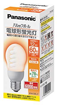 【中古】パナソニック パルックボール A60形 電球60形タイプ 口金直径26mm 電球色 EFA12ELF tf8su2k