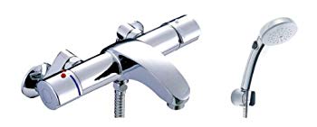 【中古】LIXIL(リクシル) INAX 風呂場用 壁付 サーモスタット付シャワー二階建てバス水栓 アウゼ エコフルスイッチシャワー メッキ BF-A147TNSCW rdzdsi3