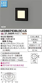 【中古】東芝ライテック LED一からだ付きアウトドア鉤括弧 痛いところ灯 黒いこと 120×120 w17b8b5