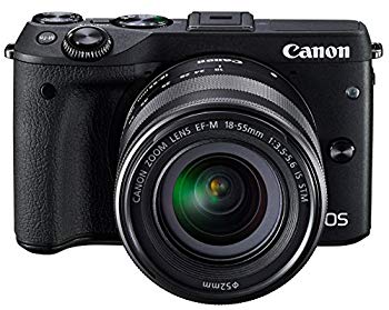 【中古】Canon ミラーレス一眼カメラ EOS M3 レンズキット(ブラック) EF-M18-55mm F3.5-5.6 IS STM 付属 EOSM3BK-1855ISSTMLK qqffhab｜ドリエムコーポレーション