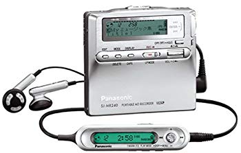 【中古】パナソニック 携帯型MD電気蓄音機 しろがね色 SJ-MR240-S 糎3dmju