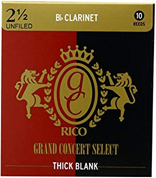 【中古】(未使用・未開封品) RICO リード グランドコンサートセレクト シックブランク Bbクラリネット 強度:2.5(10枚入) アンファイルド RCJ1025 tu1jdyt
