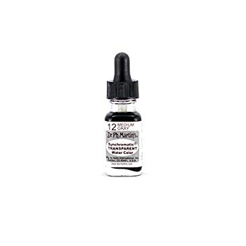 【中古】(未当て嵌める･未開封品) Dr. Ph. Martin\u0027s Synchromatic Transparent Water Color 0.5 薬局衡オンス Medium Gray (12) 60wa65s