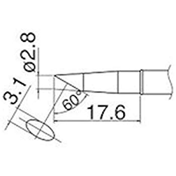 【中古】白光 こて先 2.8BC型 T3103BC28 dwos6rj