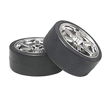 【中古】(未使用･未開封品)　タミヤ HOP-UP OPTIONS OP.960 メッキ6本スポークホイールDタイヤ2本 sdt40b8