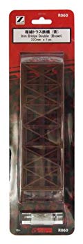 【中古】ロクハン Zゲージ R060 複線トラス鉄橋220mm (ブラウン) i8my1cf