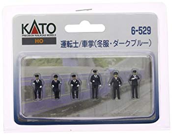 【中古】(未当て嵌める･未開封品) KATO HOゲージ 動かす士・乗務員 冬服・うす暗い青み 6-529 パノラマ設備 60wa65s