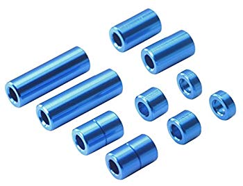 【中古】タミヤ ミニ四駆特別企画商品 アルミスペーサーセット 12/6.7/6/3/1.5mm各2個 ブルー 95310 dwos6rj