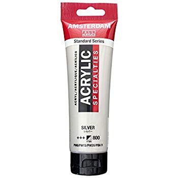 【中古】ターレンス アクリル絵具 アムステルダムアクリリックカラー シルバー T1709-800 120ｍｌ 6g7v4d0