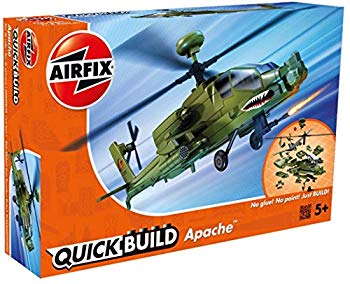 【中古】(未当て嵌める･未開封品) 大気圏フィックス クイックビルドシリーズ 亜米利加軍 アパッチ 塗り付ける済み差しつかえる式精神的な統合一揃いの道具 QB6004 プラモデル vf3p617