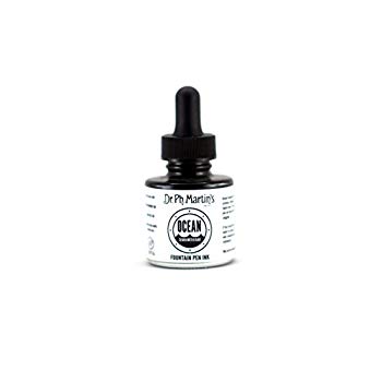 【中古】(未使用・未開封品) Dr. Ph. Martin's Ocean Fountain Pen Ink 1.0 oz Dark Matter Black (3E) df5ndr3|ドリエムコーポレーション