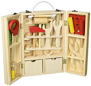 【中古】(未使用・未開封品) 収納できる 木製ツールボックス トントン 大工さんセット 【知育玩具】 df5ndr3|ドリエムコーポレーション