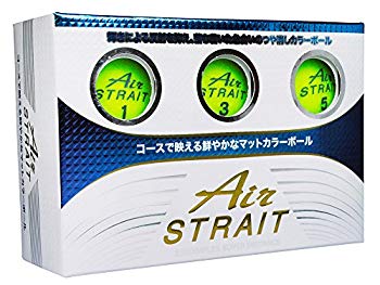 【中古】【非常に良い】LEZAX(レザックス) ゴルフボール Air STRAIT マットカラーボール 6個入り イエロー ASBA-7759 n5ksbvb