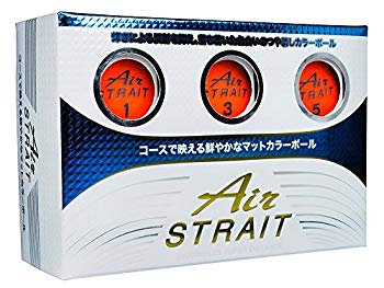 【中古】(未使用・未開封品) LEZAX(レザックス) ゴルフボール Air STRAIT マットカラーボール 6個入り オレンジ ASBA-7759 wyeba8q