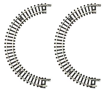 【中古】【非常に良い】Zゲージ 道床なし曲線レール R45mm 180° 2本入り R091 鉄道模型用品 z2zed1b