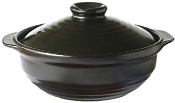 【中古】(未使用･未開封品)　BLACK ニューIH対応土鍋 7号 ブラック 2-3人用 og8985z