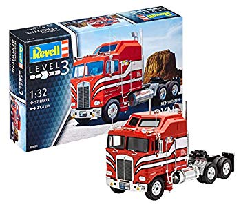 【中古】ドイツレベル 1 /32 トレーラーヘッド ケンウォース エアロダイン プラモデル 07671 ggw725x