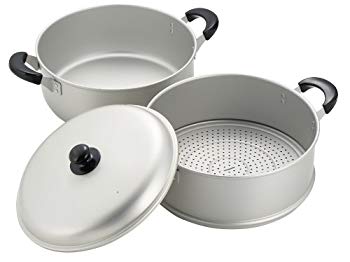 【中古】ニューセレット アルミ 2段 蒸し器 30cm H-2419 wgteh8f|ドリエムコーポレーション